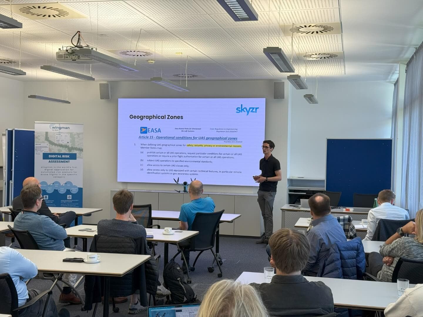 Attendees at a skyzr event