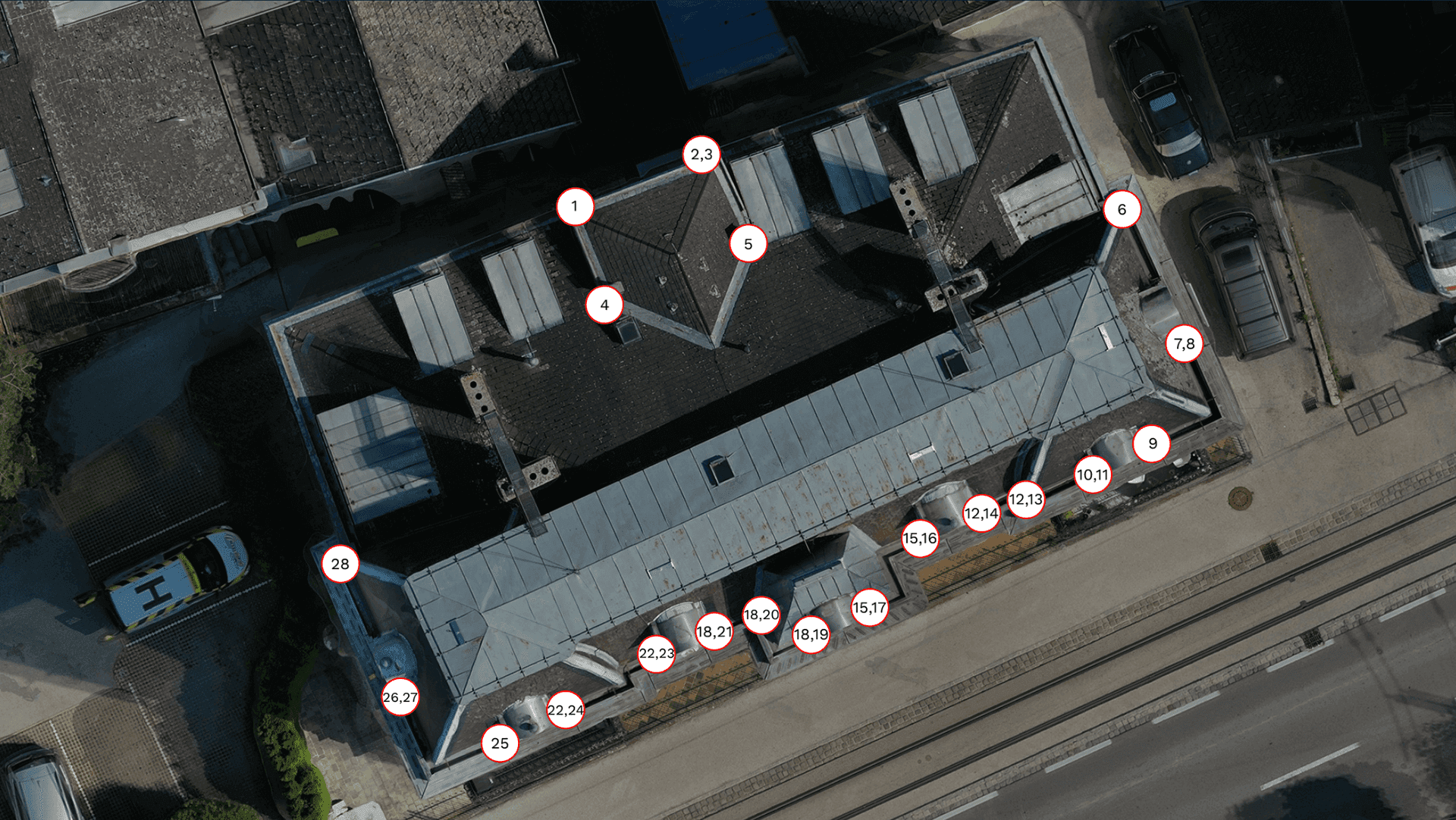 Orthophoto of a solar park