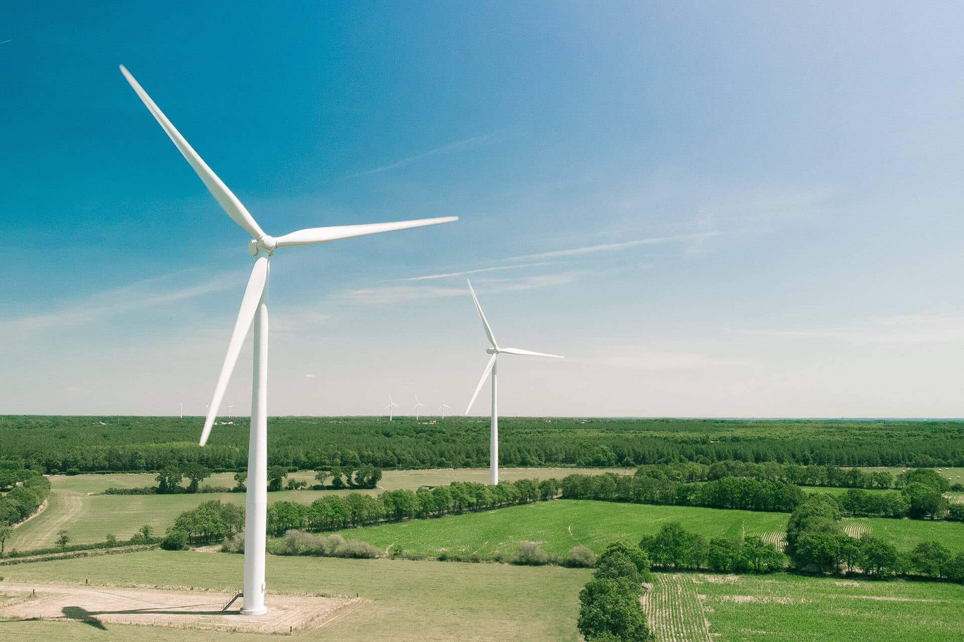 Windkraftanlagen aus der Luft