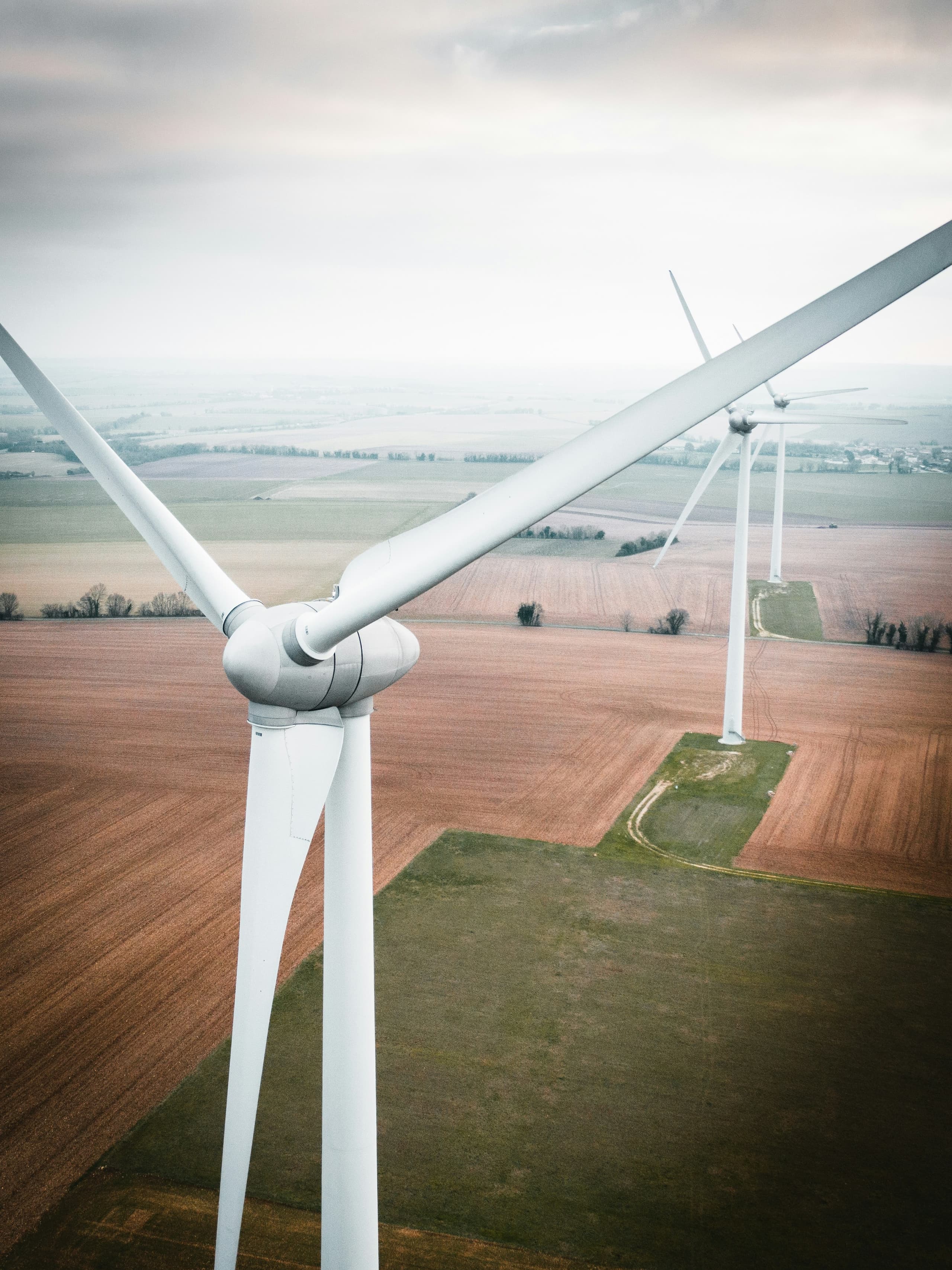 Windkraftanlage im Feld