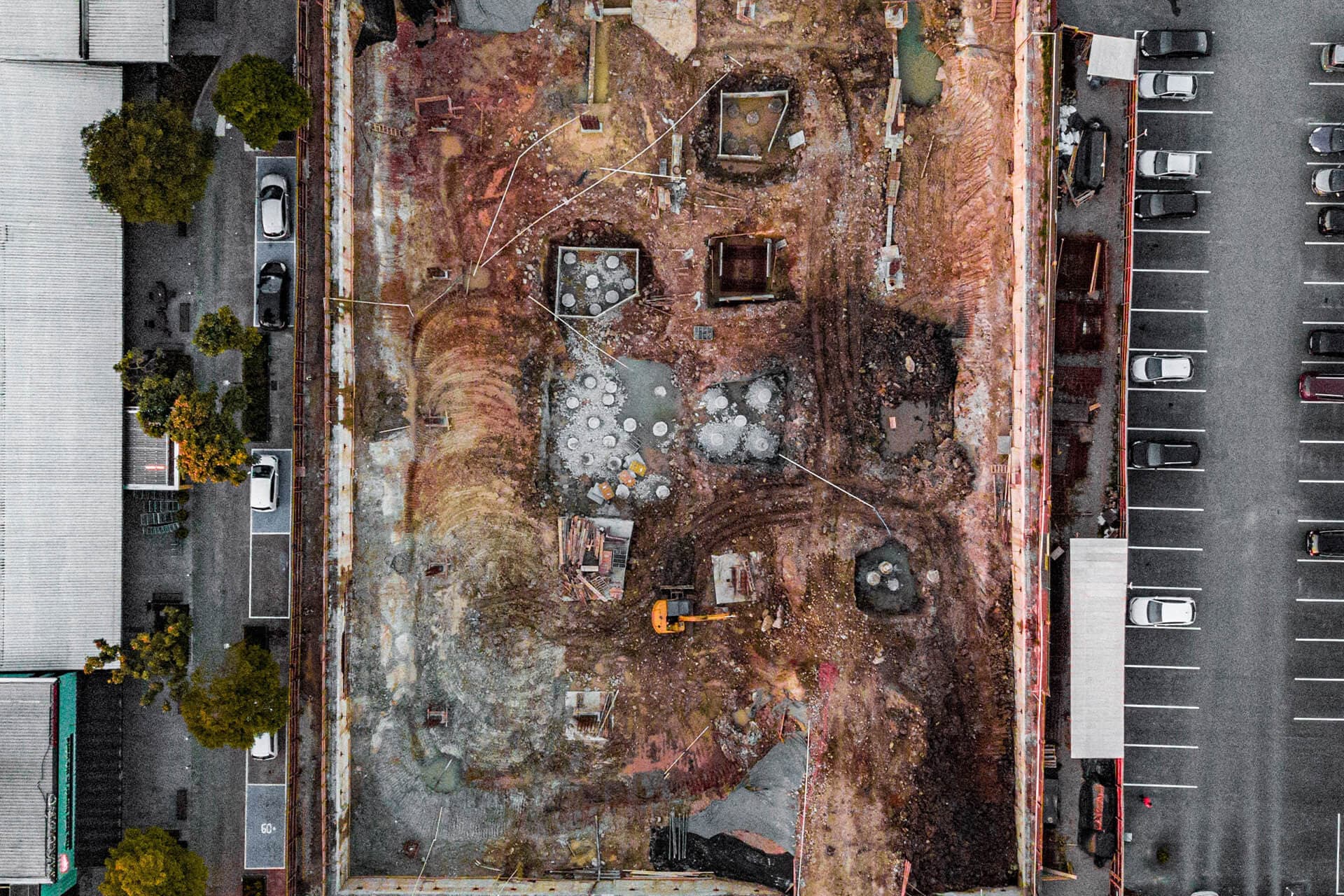 Construction site from above