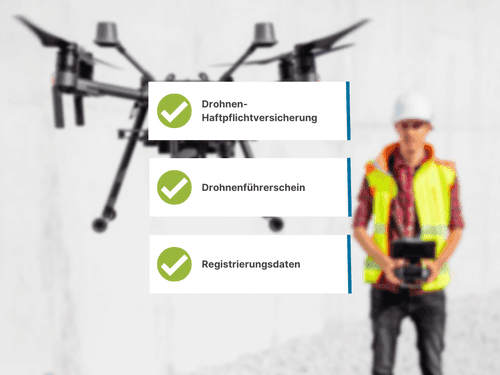 Verified credentials of a drone pilot