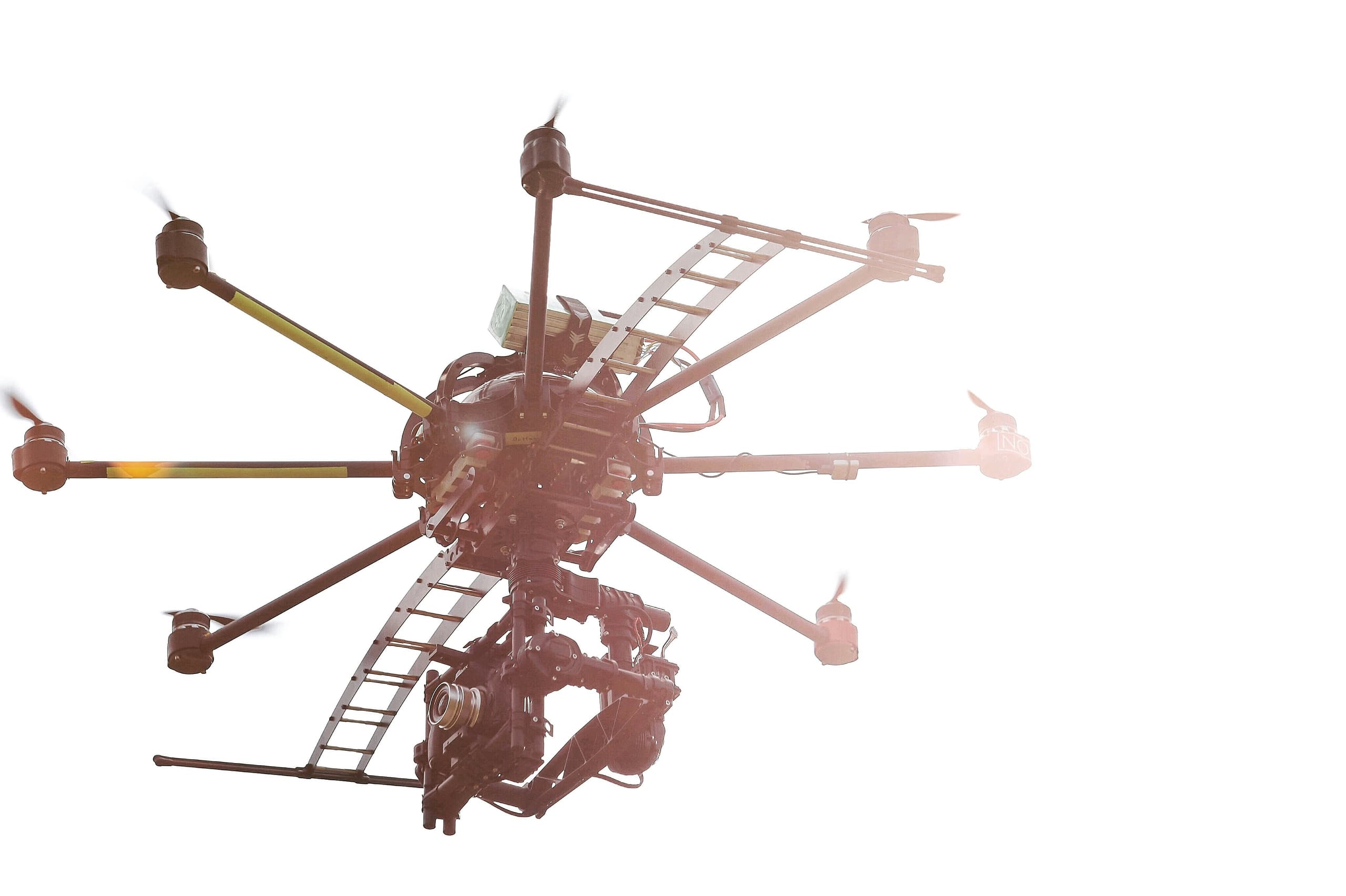 Professional drone with camera gimbal