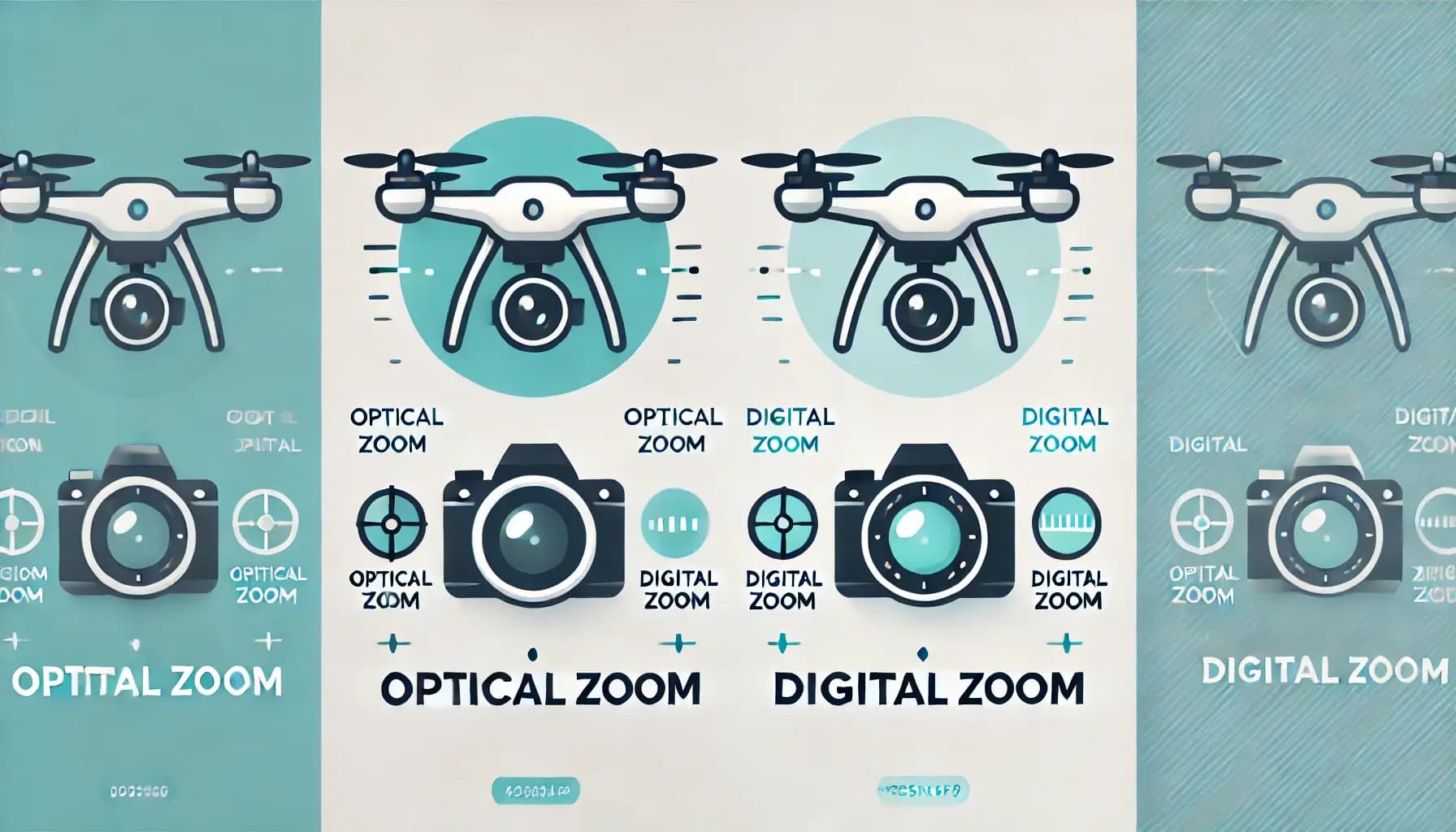optical zoom vs digital zoom drone camera