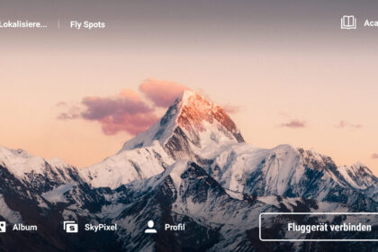 dji fly app startbildschirm
