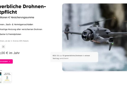 gewerbliche drohnenversicherung helden titelbild der webseite